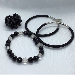 Black jewelry set